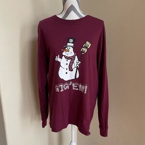 Texas A&M Long Sleeve Shirt - Aggies - Gig’em - 100% Cotton - Size: Large